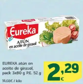 HiperDino EUREKA atún en aceite de girasol oferta