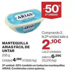 Hipercor Arias - mantequilla facil de untar oferta