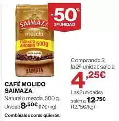 Hipercor Saimaza - café molido oferta