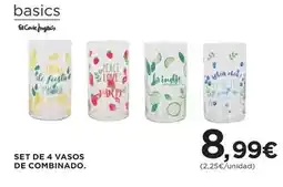 Hipercor Party - set de 4 vasos de combinado oferta
