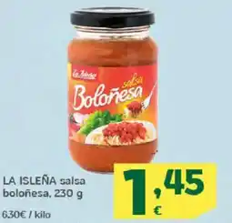 HiperDino LA ISLEÑA salsa boloñesa oferta