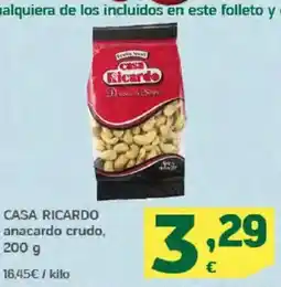 HiperDino CASA RICARDO anacardo crudo oferta