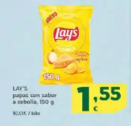 HiperDino LAY'S papas con sabor a cebolla oferta