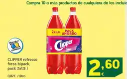 HiperDino CLIPPER refresco fresa bipack oferta