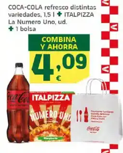 HiperDino COCA-COLA refresco distintas variedades + ITALPIZZA La Numero Uno oferta