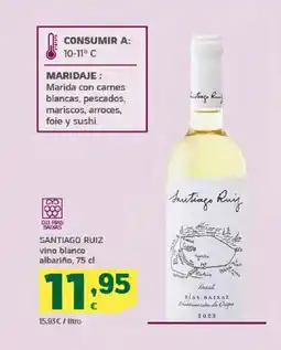 HiperDino SANTIAGO RUIZ vino blanco albariño oferta