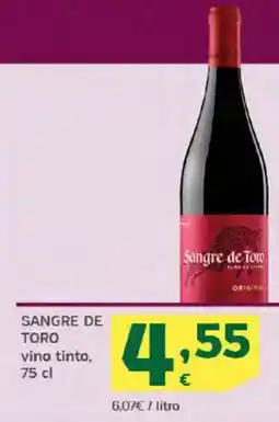 HiperDino SANGRE DE TORO vino tinto, oferta