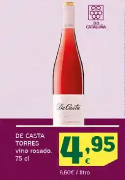 HiperDino DE CASTA TORRES vino rosado, oferta