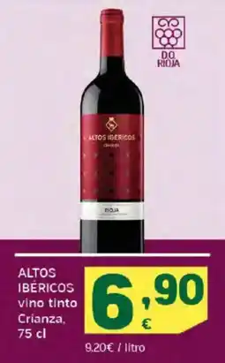 HiperDino ALTOS IBÉRICOS vino tinto Crianza, oferta