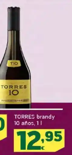 HiperDino TORRES brandy 10 años oferta
