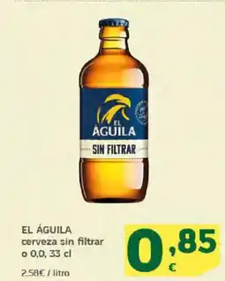 HiperDino EL ÁGUILA cerveza sin filtrar oferta