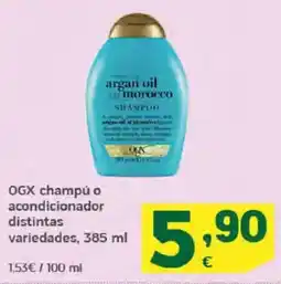 HiperDino OGX champú o acondicionador distintas argan oil of morocco oferta