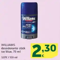 HiperDino WILLIAMS desodorante stick ice blue oferta