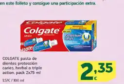 HiperDino COLGATE pasta de dientes protección caries, herbal o triple action oferta