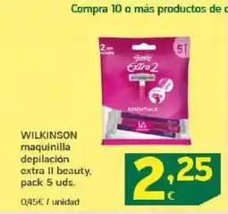 HiperDino WILKINSON maquinilla depilación extra II beauty oferta