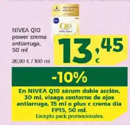 HiperDino NIVEA QIO power crema antiarruga, oferta