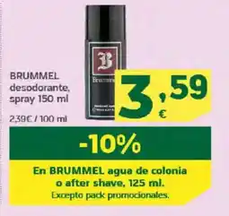 HiperDino BRUMMEL desodorante, spray oferta