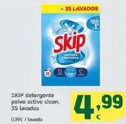 HiperDino SKIP detergente polvo active clean oferta