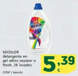 HiperDino MICOLOR detergente en gel adios separar o fresh oferta