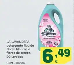 HiperDino LA LAVANDERA detergente liquido flores blancas o flores de cerezo oferta