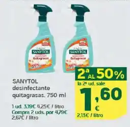 HiperDino SANYTOL Quitagrasas desinfectante quitagrasas oferta