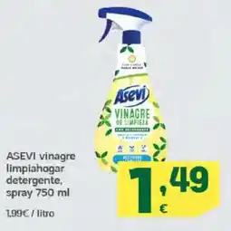 HiperDino ASEVI vinagre limpiahogar detergente, spray oferta