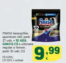 HiperDino FINISH lavavajillas quantium AIO o ultimate regular o lemon, oferta