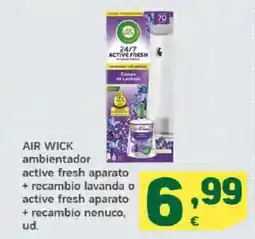 HiperDino AIR WICK ambientador active fresh aparato + recambio lavanda o active fresh aparato + recambio nenuco oferta