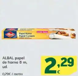 HiperDino ALBAL papel de horno 8 m oferta