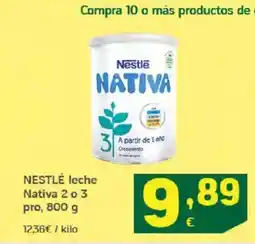 HiperDino NESTLÉ leche Nativa 2 o 3 pro oferta