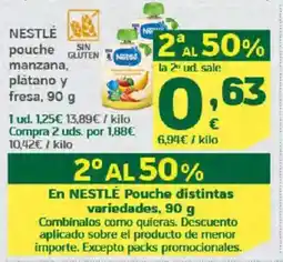 HiperDino NESTLÉ pouche manzana , plátano y fresa oferta