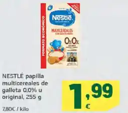 HiperDino NESTLÉ papilla multicereales de galleta 0,0% u original oferta