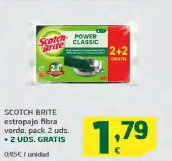 HiperDino SCOTCH BRITE estropajo fibra verde oferta