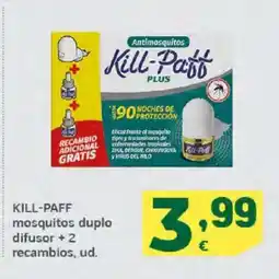 HiperDino KILL-PAFF mosquitos duplo difusor + 2 recambios oferta