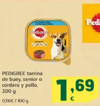 HiperDino PEDIGREE tarrina de buey, senior o cordero y pollo oferta