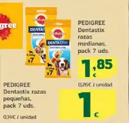 HiperDino PEDIGREE Dentastix razas medianas, oferta