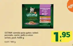 HiperDino ULTIMA comida para gatos select pescado, carne, pollo o atún select oferta