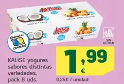 HiperDino KALISE yogures sabores distintas variedades, oferta