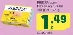 HiperDino RIBEIRA atún listado en girasol, oferta