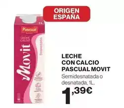 Hipercor Pascual - leche con calcio oferta