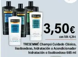 Cash Ifa TRESEMME Champú Cuidado Clásico, liso&sedoso, hidratación o Acondicionador hidratación o liso&sedoso oferta