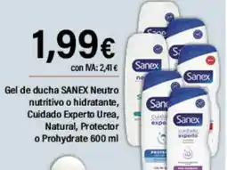 Cash Ifa SANEX Gel de ducha Neutro nutritivo o hidratante, Cuidado Experto Urea, Natural, Protector o Prohydrate oferta