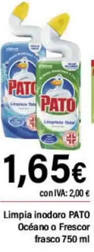 Cash Ifa PATO Limpia inodoro Océano o Frescor frasco oferta