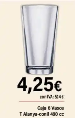 Cash Ifa Caja 6 Vasos T Alanya-conil 490 cc oferta