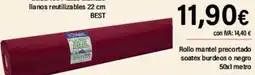 Cash Ifa Rollo mantel precortado soatex burdeos o negro 50x1 metro oferta