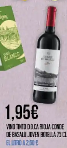 Claudio Vino tinto do.ca rioja conde de basalu joven oferta