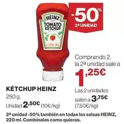 Hipercor Heinz - ketchup oferta