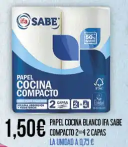 Claudio IFA SABE Papel cocina blanco compacto 2=42 capas oferta