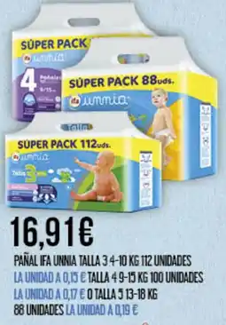 Claudio IFA UNNIA Pañal talla 34- 112 unidades oferta