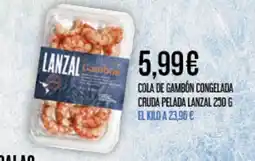 Claudio LANZAL Cola de gambón congelada cruda pelada oferta